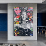 ChandeliersDecor.com-Kate Moss Wall Art-Banksy Kate Moss Graffiti Canvas Wall Art