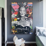 ChandeliersDecor.com-Kate Moss Wall Art-Banksy Kate Moss Graffiti Canvas Wall Art