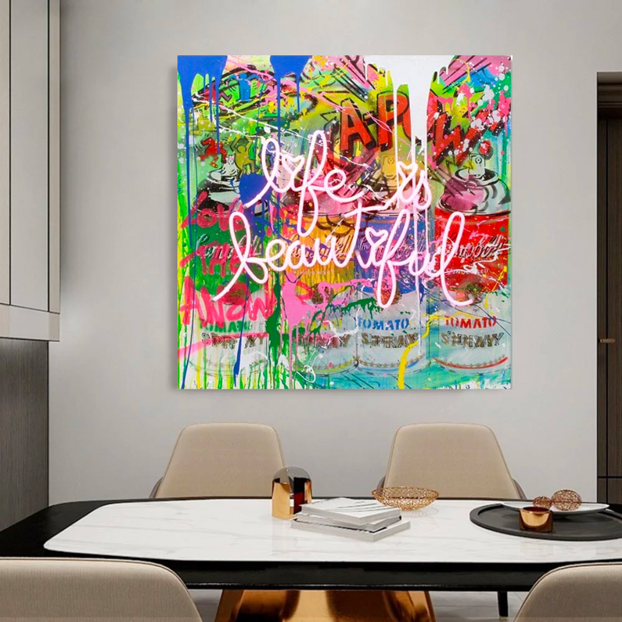 ChandeliersDecor.com-Banksy Wall Poster-Banksy Life is Beautiful: Artwork with a Bold Message