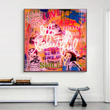 ChandeliersDecor.com-Banksy Wall Poster-Banksy Life is Beautiful - Authentic Art for Sale