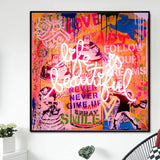 ChandeliersDecor.com-Banksy Wall Poster-Banksy Life is Beautiful - Authentic Art for Sale