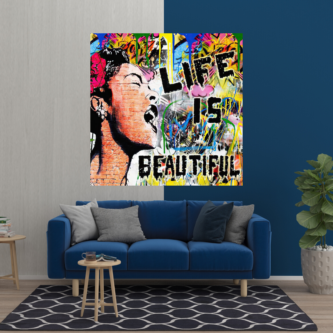 ChandeliersDecor.com-Banksy Wall Poster-Banksy Life is Beautiful: Celebrate Art's Intrigue