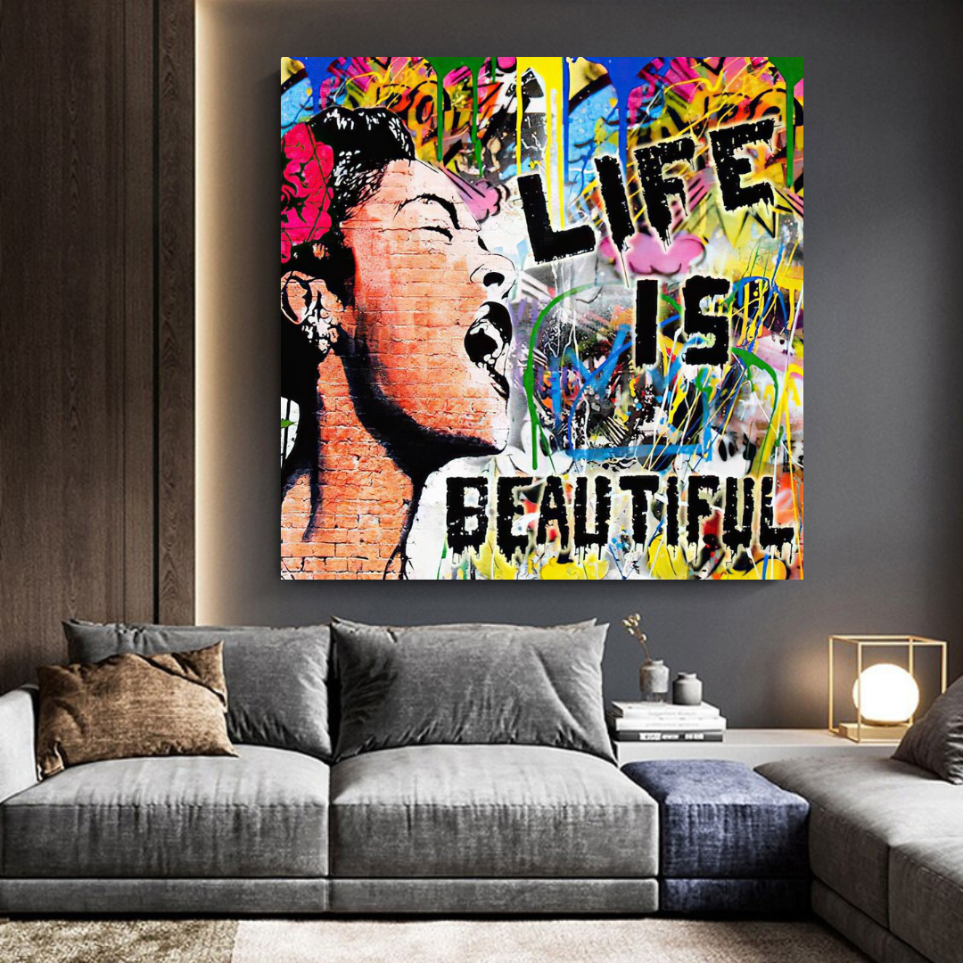 ChandeliersDecor.com-Banksy Wall Poster-Banksy Life is Beautiful: Celebrate Art's Intrigue