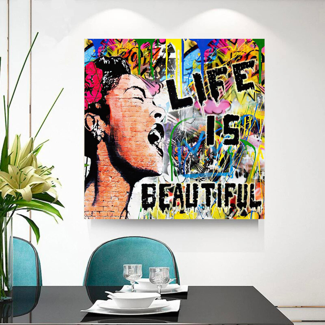 ChandeliersDecor.com-Banksy Wall Poster-Banksy Life is Beautiful: Celebrate Art's Intrigue
