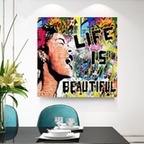 ChandeliersDecor.com-Banksy Wall Poster-Banksy Life is Beautiful: Celebrate Art's Intrigue
