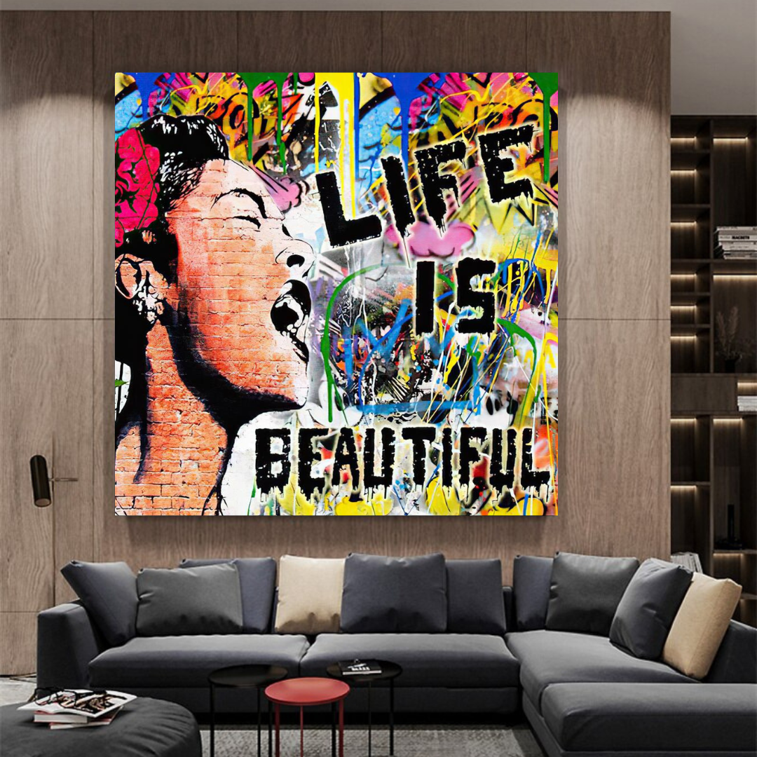 ChandeliersDecor.com-Banksy Wall Poster-Banksy Life is Beautiful: Celebrate Art's Intrigue