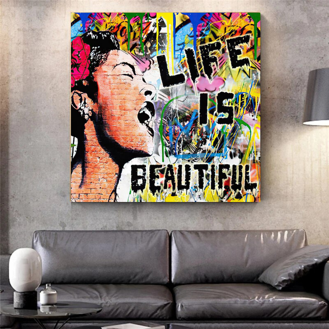 ChandeliersDecor.com-Banksy Wall Poster-Banksy Life is Beautiful: Celebrate Art's Intrigue