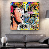 ChandeliersDecor.com-Banksy Wall Poster-Banksy Life is Beautiful: Celebrate Art's Intrigue