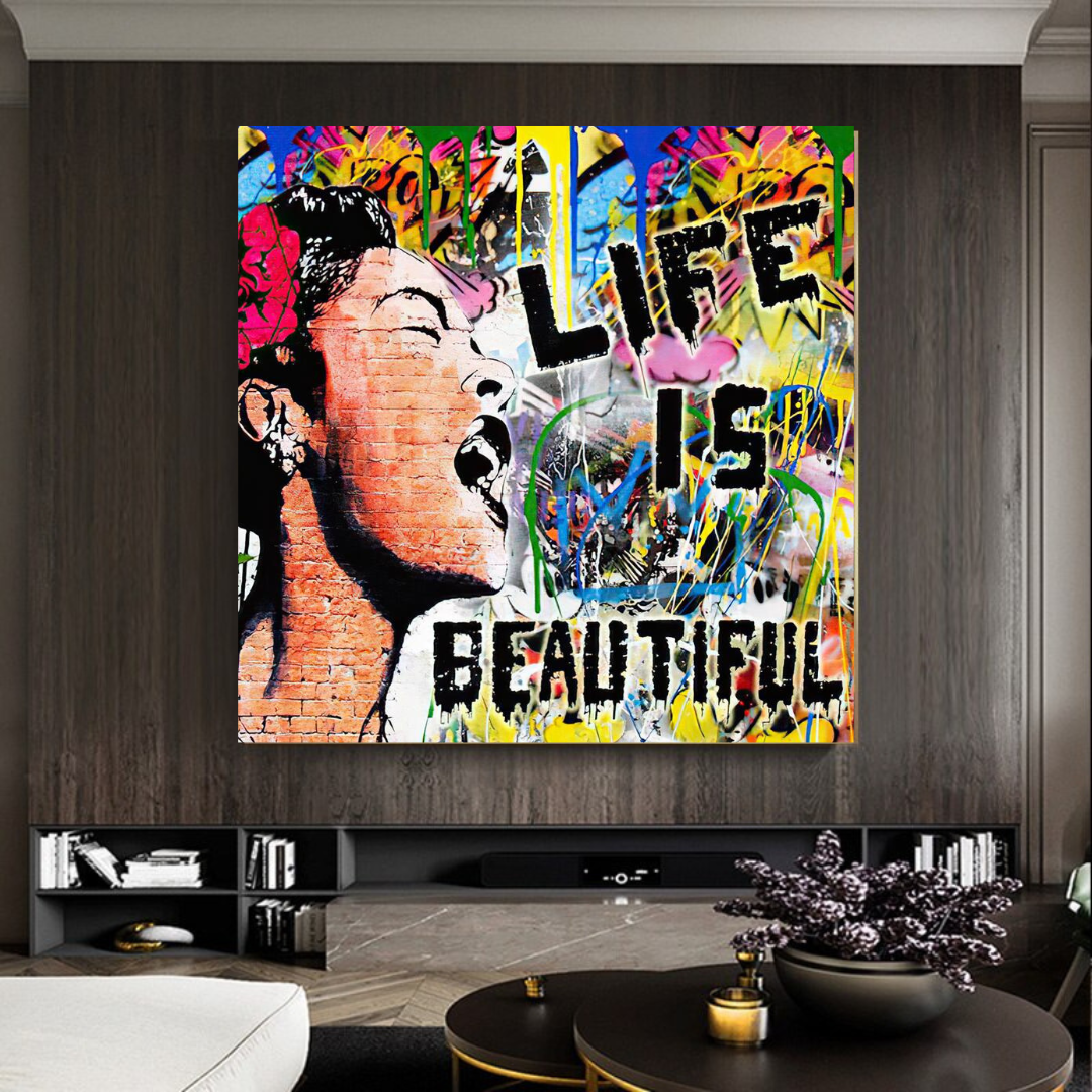 ChandeliersDecor.com-Banksy Wall Poster-Banksy Life is Beautiful: Celebrate Art's Intrigue