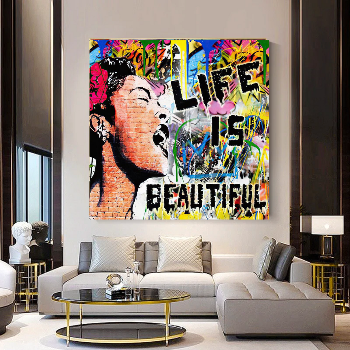 ChandeliersDecor.com-Banksy Wall Poster-Banksy Life is Beautiful: Celebrate Art's Intrigue
