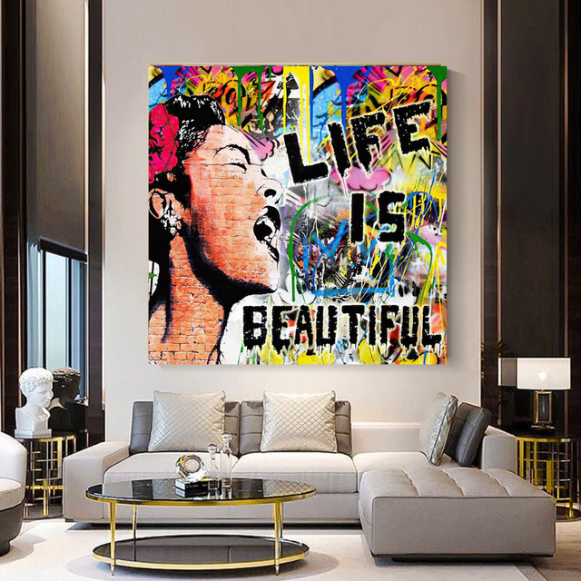 ChandeliersDecor.com-Banksy Wall Poster-Banksy Life is Beautiful: Celebrate Art's Intrigue