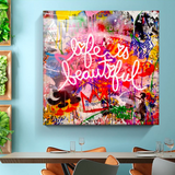 ChandeliersDecor.com-Banksy Wall Poster-Banksy Life is Beautiful: Embrace thought-provoking art