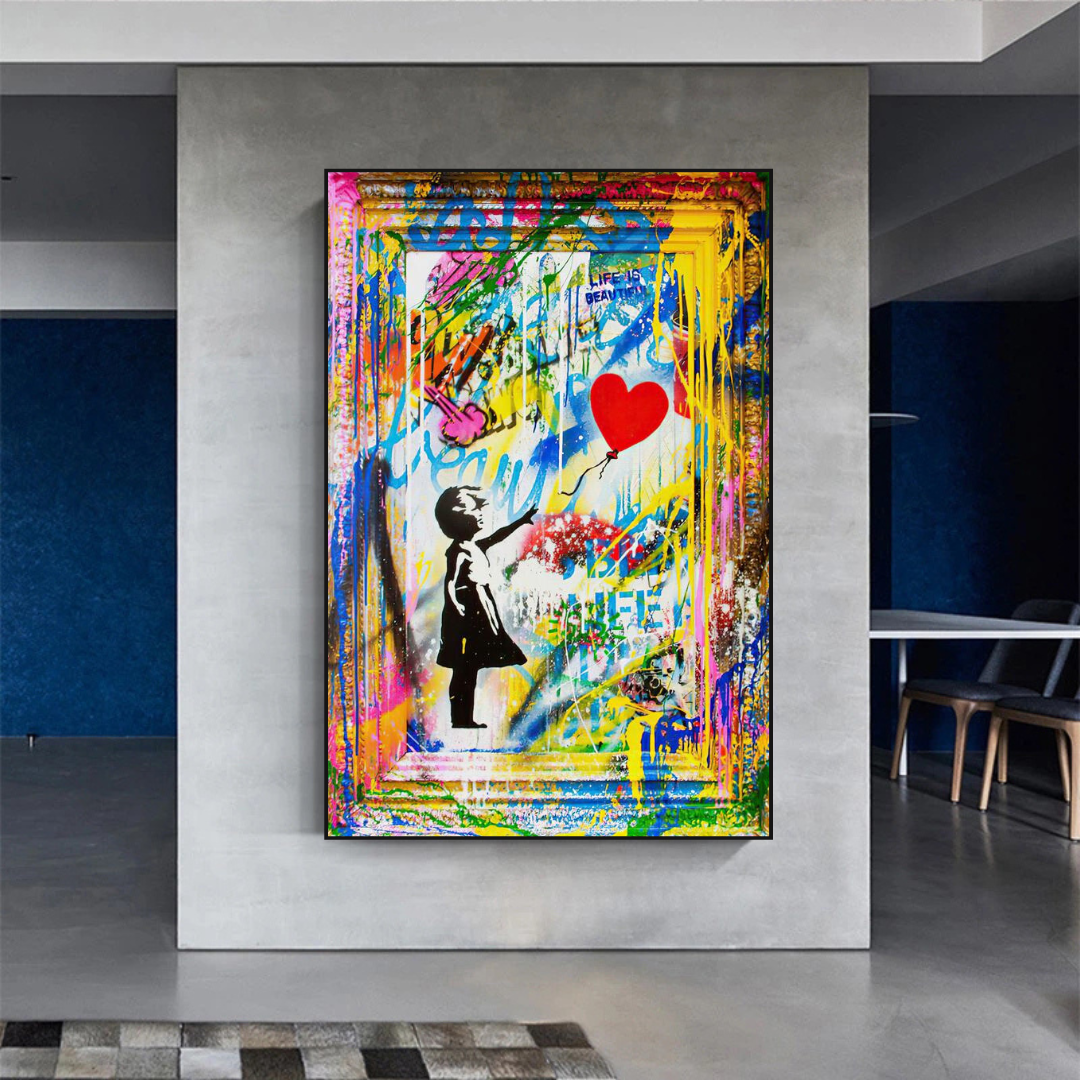 ChandeliersDecor.com-Banksy Wall Poster-Banksy Life is Beautiful Poster: Authentic Expression