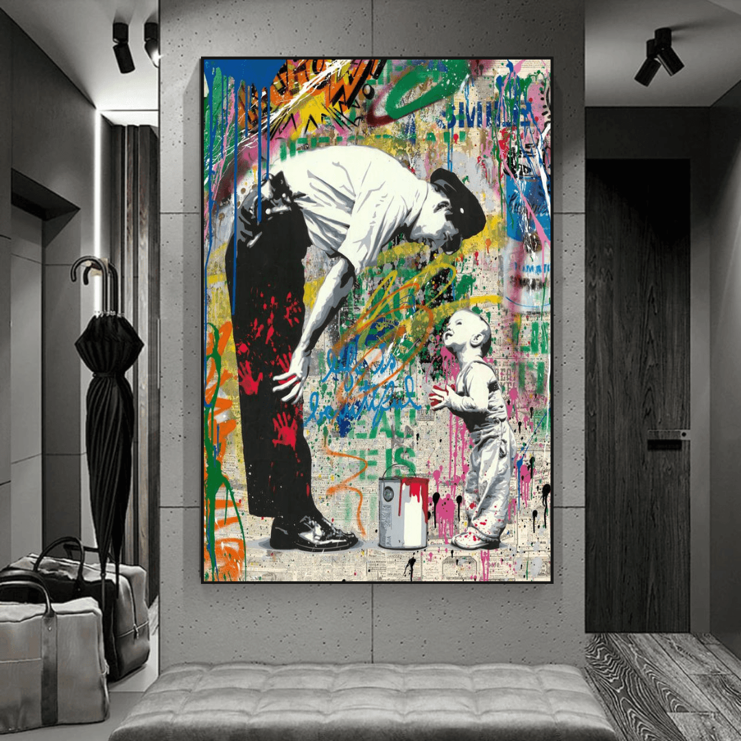 ChandeliersDecor.com-Banksy Wall Poster-Banksy Life is Beautiful Poster - Powerful Art Statement