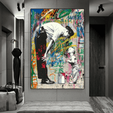 ChandeliersDecor.com-Banksy Wall Poster-Banksy Life is Beautiful Poster - Powerful Art Statement