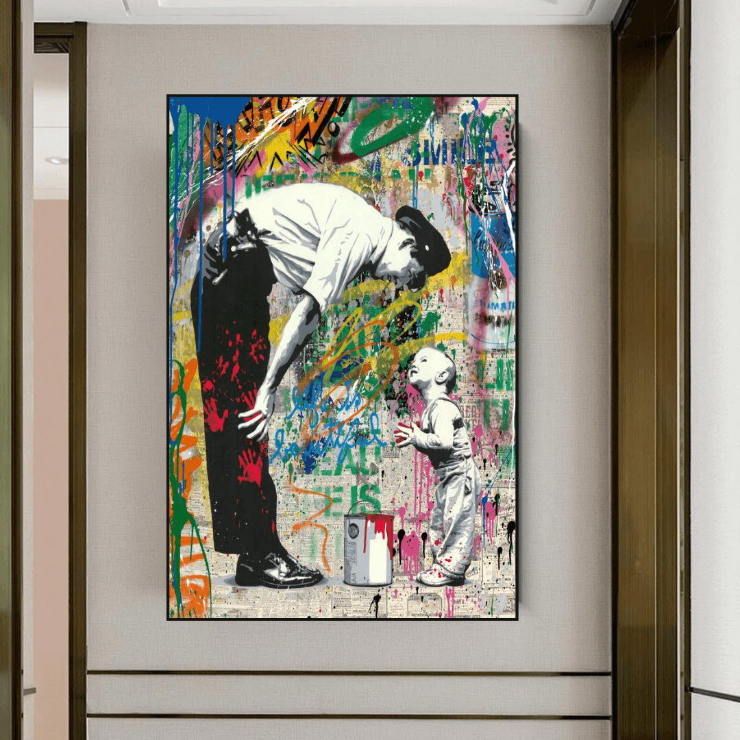ChandeliersDecor.com-Banksy Wall Poster-Banksy Life is Beautiful Poster - Powerful Art Statement