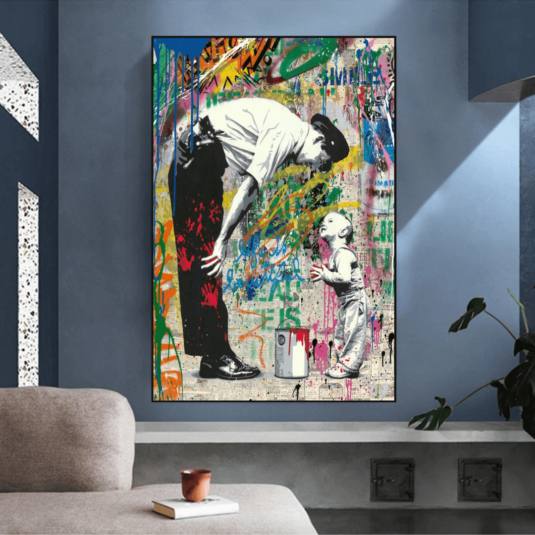 ChandeliersDecor.com-Banksy Wall Poster-Banksy Life is Beautiful Poster - Powerful Art Statement