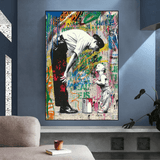 ChandeliersDecor.com-Banksy Wall Poster-Banksy Life is Beautiful Poster - Powerful Art Statement