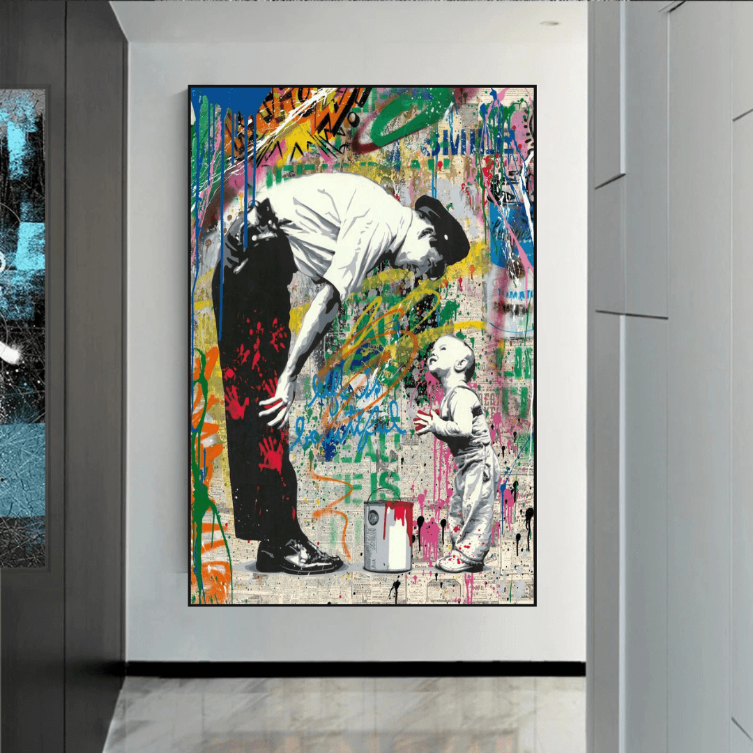ChandeliersDecor.com-Banksy Wall Poster-Banksy Life is Beautiful Poster - Powerful Art Statement