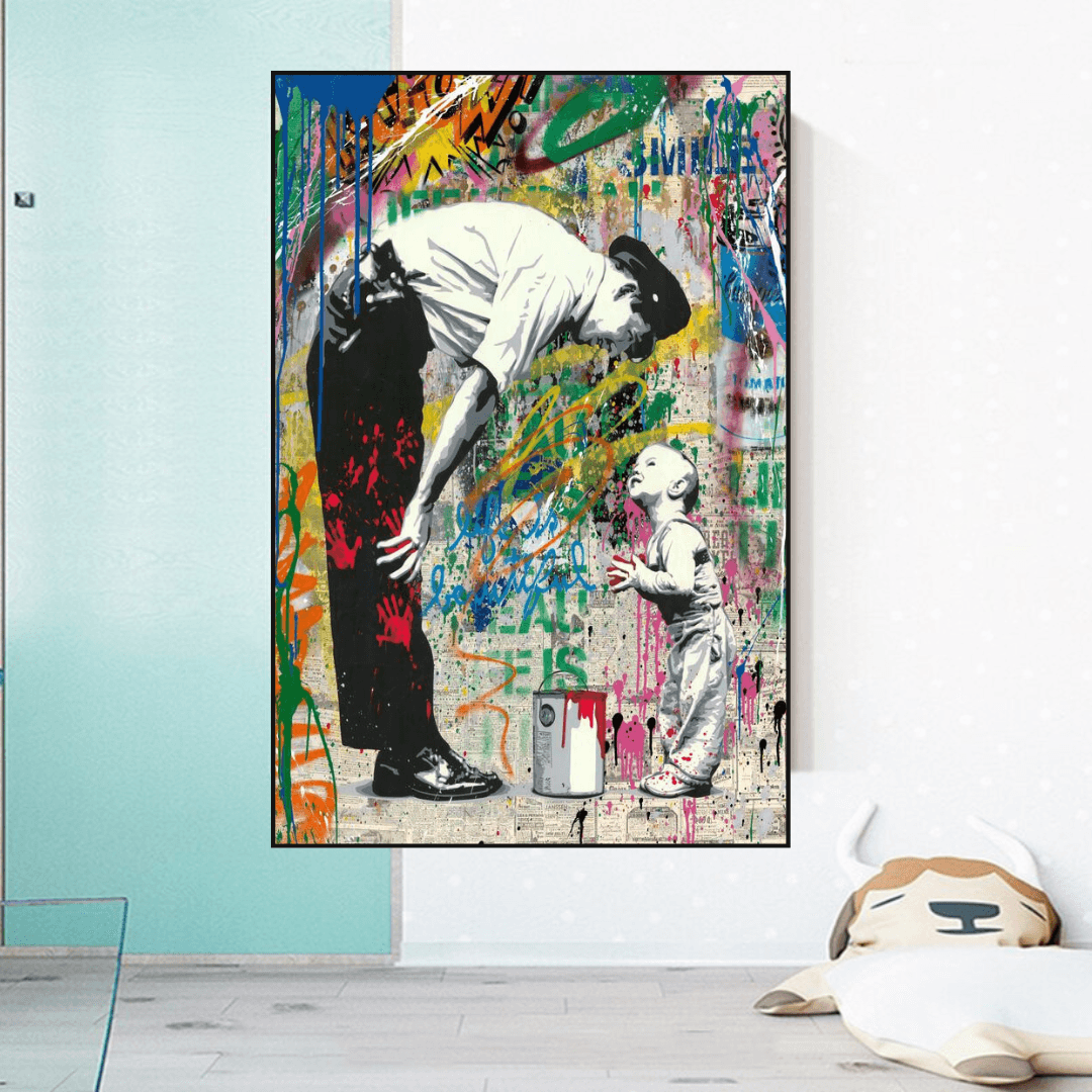 ChandeliersDecor.com-Banksy Wall Poster-Banksy Life is Beautiful Poster - Powerful Art Statement