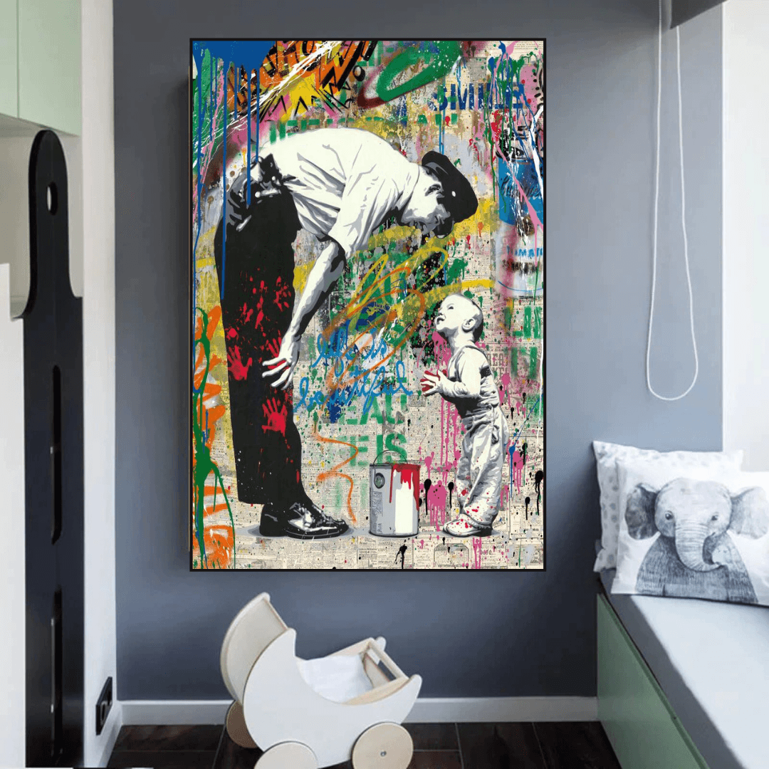 ChandeliersDecor.com-Banksy Wall Poster-Banksy Life is Beautiful Poster - Powerful Art Statement