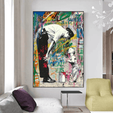 ChandeliersDecor.com-Banksy Wall Poster-Banksy Life is Beautiful Poster - Powerful Art Statement