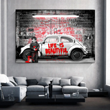 ChandeliersDecor.com-Banksy Wall Poster-Banksy Life is Beautiful Unveiling the Artistic Brilliance