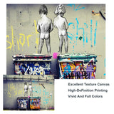 ChandeliersDecor.com-Banksy Wall Poster-Banksy Life Is Short Canvas Wall Art Print - Minimalist Street Art Home Decor