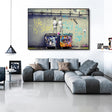 ChandeliersDecor.com-Banksy Wall Poster-Banksy Life Is Short Canvas Wall Art Print - Minimalist Street Art Home Decor