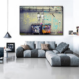 ChandeliersDecor.com-Banksy Wall Poster-Banksy Life Is Short Canvas Wall Art Print - Minimalist Street Art Home Decor