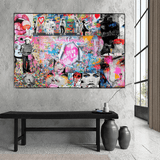ChandeliersDecor.com-Banksy Wall Poster-Banksy Los Angeles Hollywood Canvas Wall Art