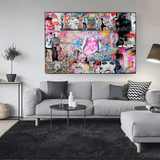 ChandeliersDecor.com-Banksy Wall Poster-Banksy Los Angeles Hollywood Canvas Wall Art