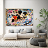 ChandeliersDecor.com-Banksy Wall Poster-Banksy Mickey Mouse Supreme Canvas Wall Art