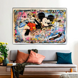 ChandeliersDecor.com-Banksy Wall Poster-Banksy Mickey Mouse Supreme Canvas Wall Art