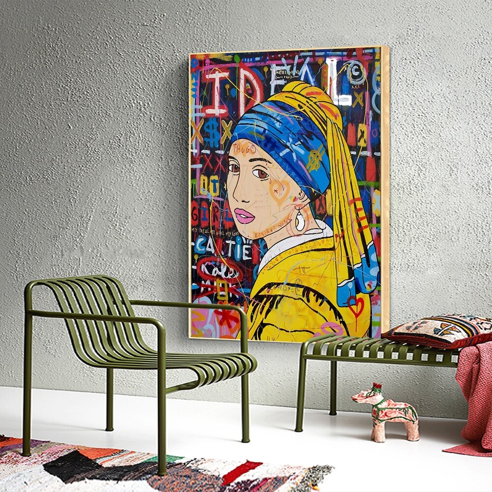 ChandeliersDecor.com-Banksy Wall Poster-Banksy Milkmaid Canvas Wall Art: Authentic and Captivating