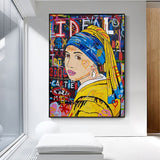 ChandeliersDecor.com-Banksy Wall Poster-Banksy Milkmaid Canvas Wall Art: Authentic and Captivating