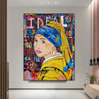ChandeliersDecor.com-Banksy Wall Poster-Banksy Milkmaid Canvas Wall Art: Authentic and Captivating