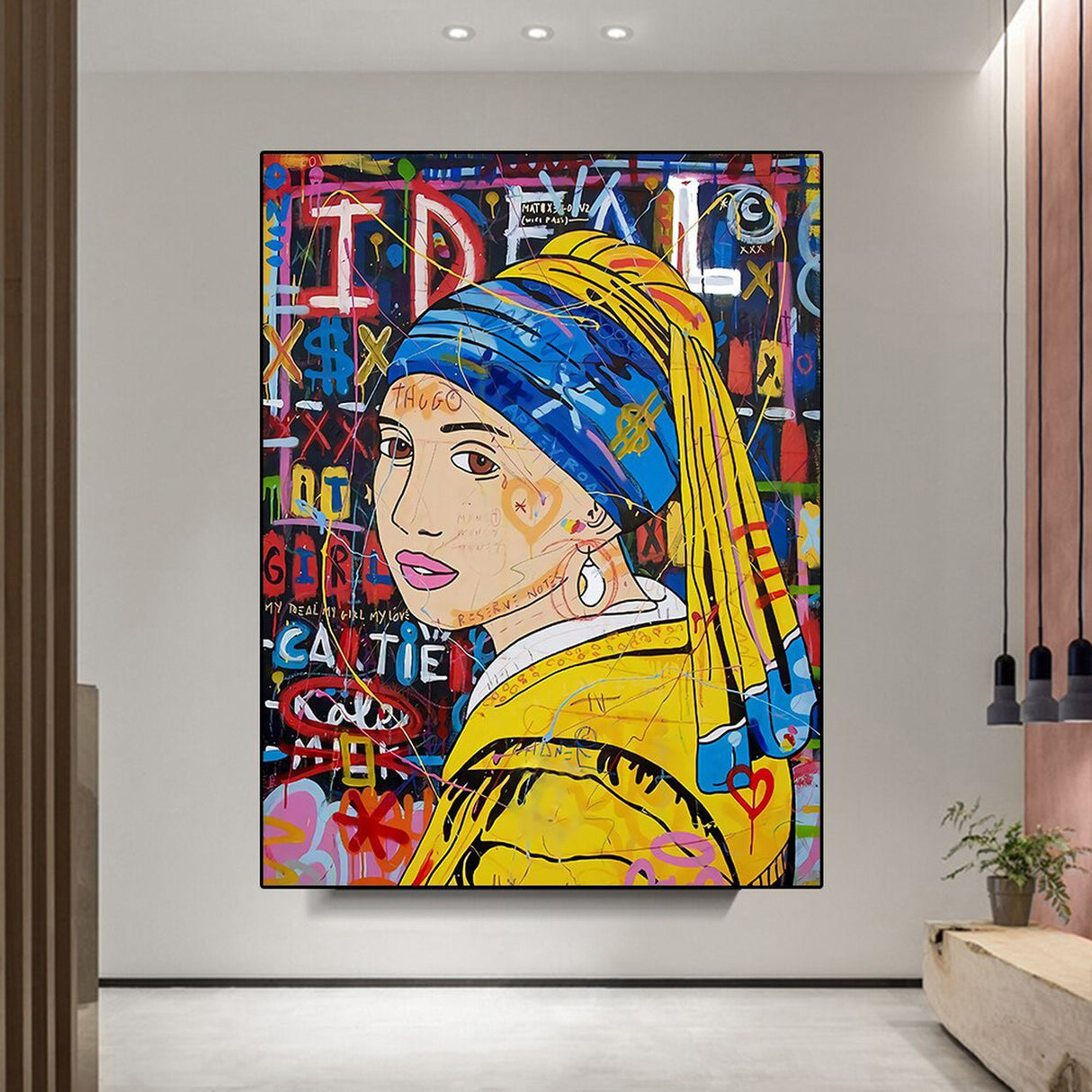 ChandeliersDecor.com-Banksy Wall Poster-Banksy Milkmaid Canvas Wall Art: Authentic and Captivating