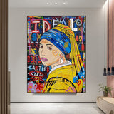 ChandeliersDecor.com-Banksy Wall Poster-Banksy Milkmaid Canvas Wall Art: Authentic and Captivating