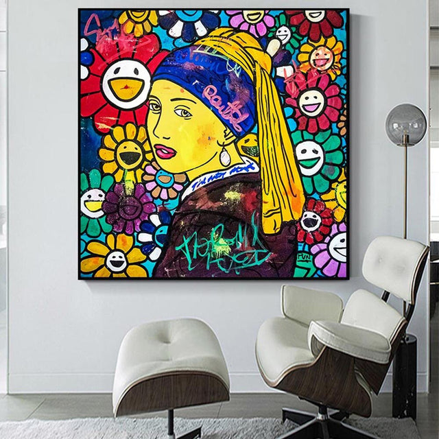 ChandeliersDecor.com-Banksy Wall Poster-Banksy Milkmaid Famous Wall Art