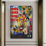 ChandeliersDecor.com-Banksy Wall Poster-Banksy Never Give Up Poster: Authentic Street Art