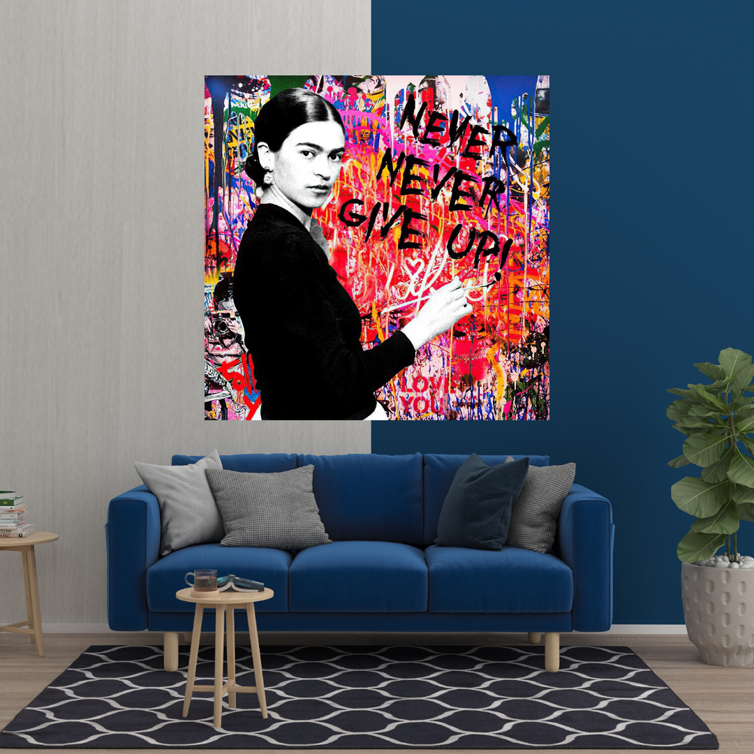 ChandeliersDecor.com-Banksy Wall Poster-Banksy Never Give Up Wall Art: Unparalleled Expression