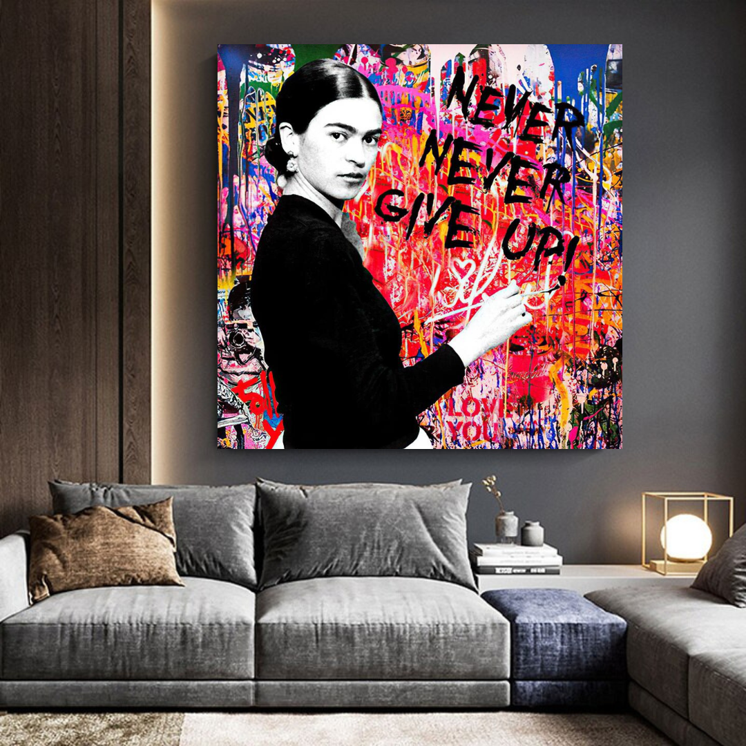 ChandeliersDecor.com-Banksy Wall Poster-Banksy Never Give Up Wall Art: Unparalleled Expression