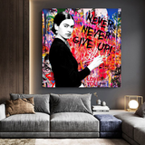 ChandeliersDecor.com-Banksy Wall Poster-Banksy Never Give Up Wall Art: Unparalleled Expression