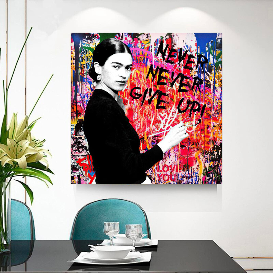 ChandeliersDecor.com-Banksy Wall Poster-Banksy Never Give Up Wall Art: Unparalleled Expression