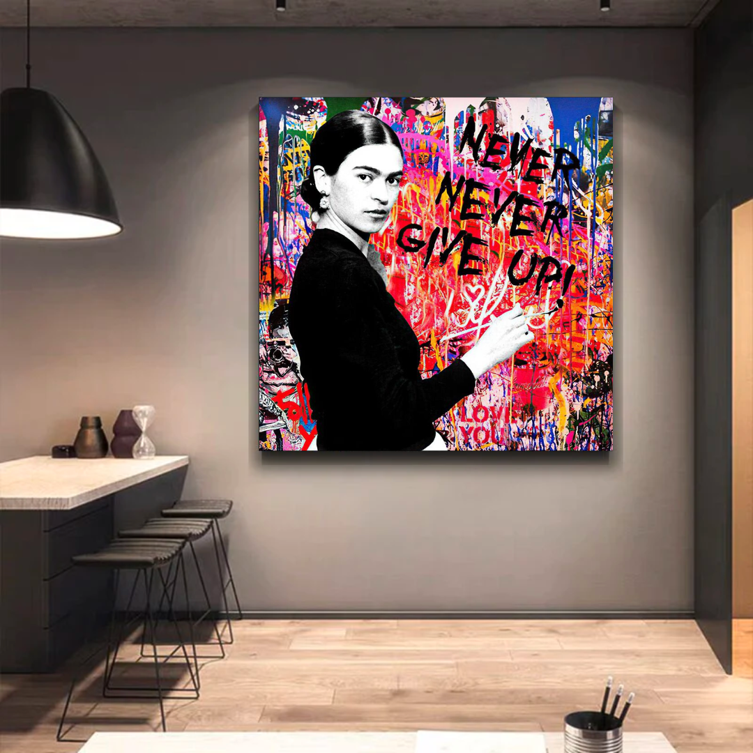 ChandeliersDecor.com-Banksy Wall Poster-Banksy Never Give Up Wall Art: Unparalleled Expression