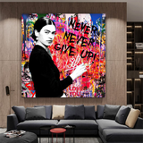 ChandeliersDecor.com-Banksy Wall Poster-Banksy Never Give Up Wall Art: Unparalleled Expression