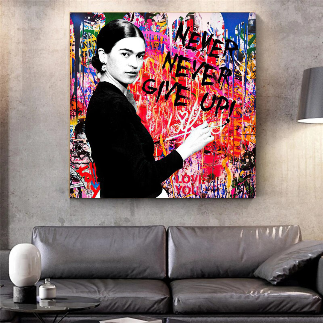 ChandeliersDecor.com-Banksy Wall Poster-Banksy Never Give Up Wall Art: Unparalleled Expression