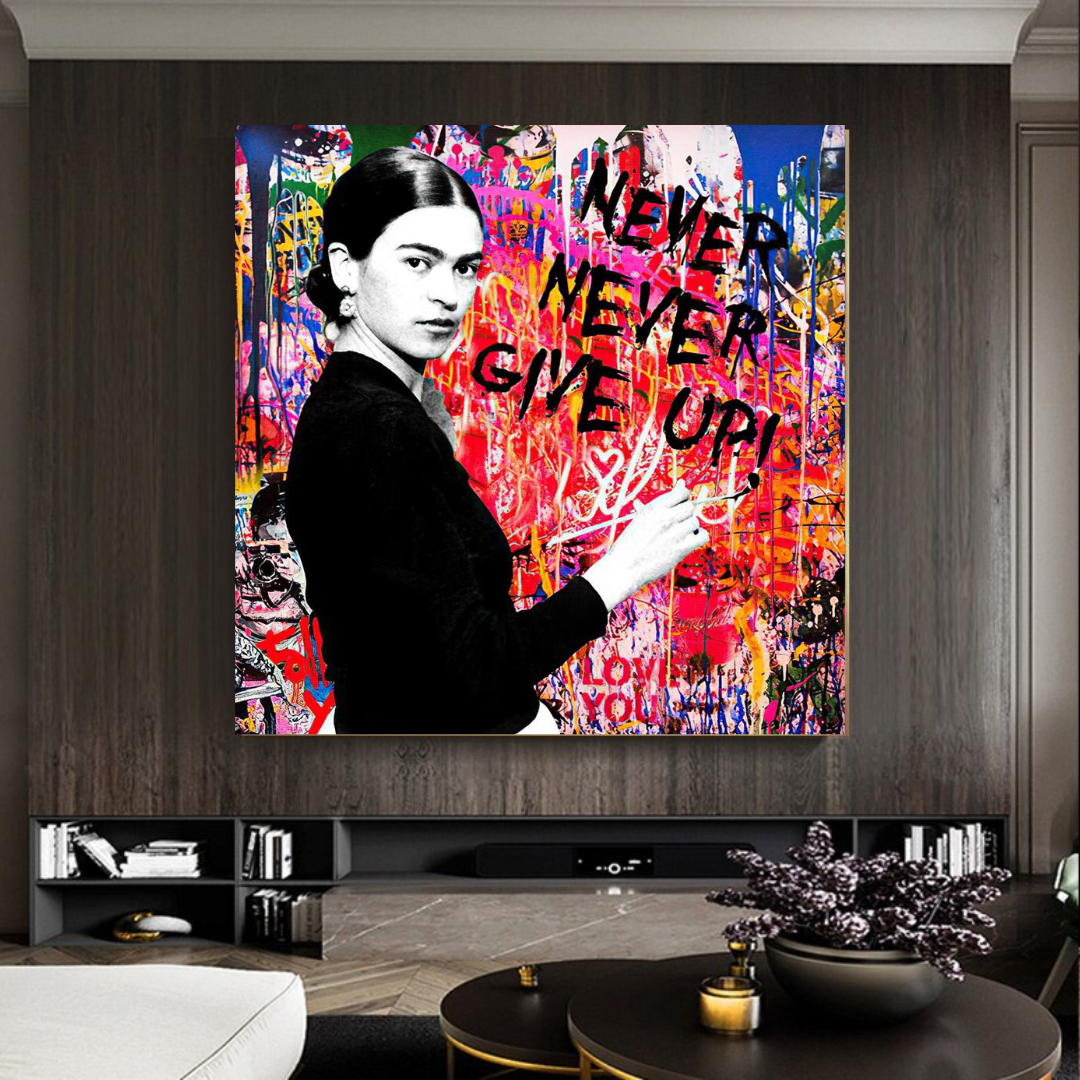 ChandeliersDecor.com-Banksy Wall Poster-Banksy Never Give Up Wall Art: Unparalleled Expression