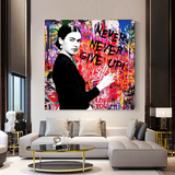 ChandeliersDecor.com-Banksy Wall Poster-Banksy Never Give Up Wall Art: Unparalleled Expression